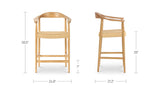 Wynn Natural Counter Stool - Ornate Home