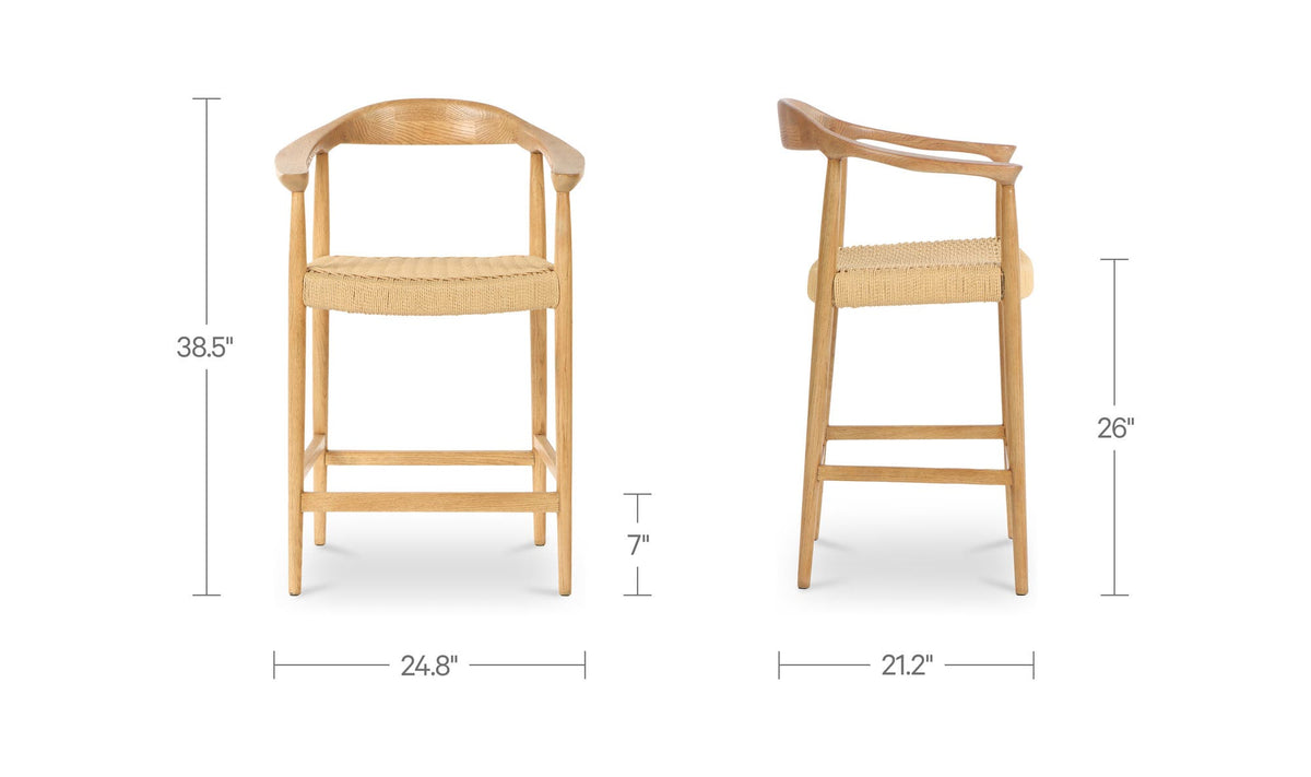 Wynn Natural Counter Stool - Ornate Home