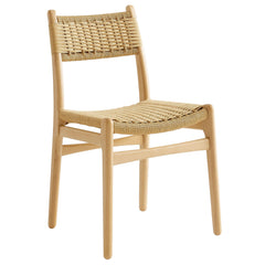 Wynn Natural Rope and Wood Dining Side Chair - Ornate Home
