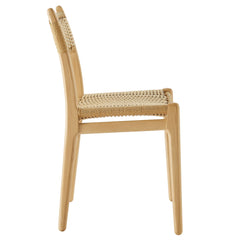 Wynn Natural Rope and Wood Dining Side Chair - Ornate Home