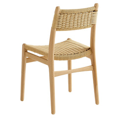 Wynn Natural Rope and Wood Dining Side Chair - Ornate Home