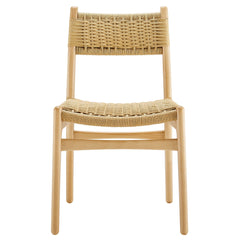 Wynn Natural Rope and Wood Dining Side Chair - Ornate Home