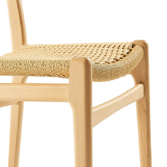 Wynn Natural Rope and Wood Dining Side Chair - Ornate Home