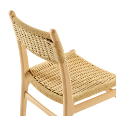 Wynn Natural Rope and Wood Dining Side Chair - Ornate Home