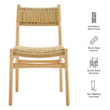 Wynn Natural Rope and Wood Dining Side Chair - Ornate Home