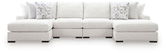 Wynncroft Manor Chalk 4-Piece Double Chaise Sectional - Ornate Home