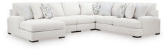 Wynncroft Manor Chalk 5-Piece Sectional with Left-Arm Facing Chaise - Ornate Home