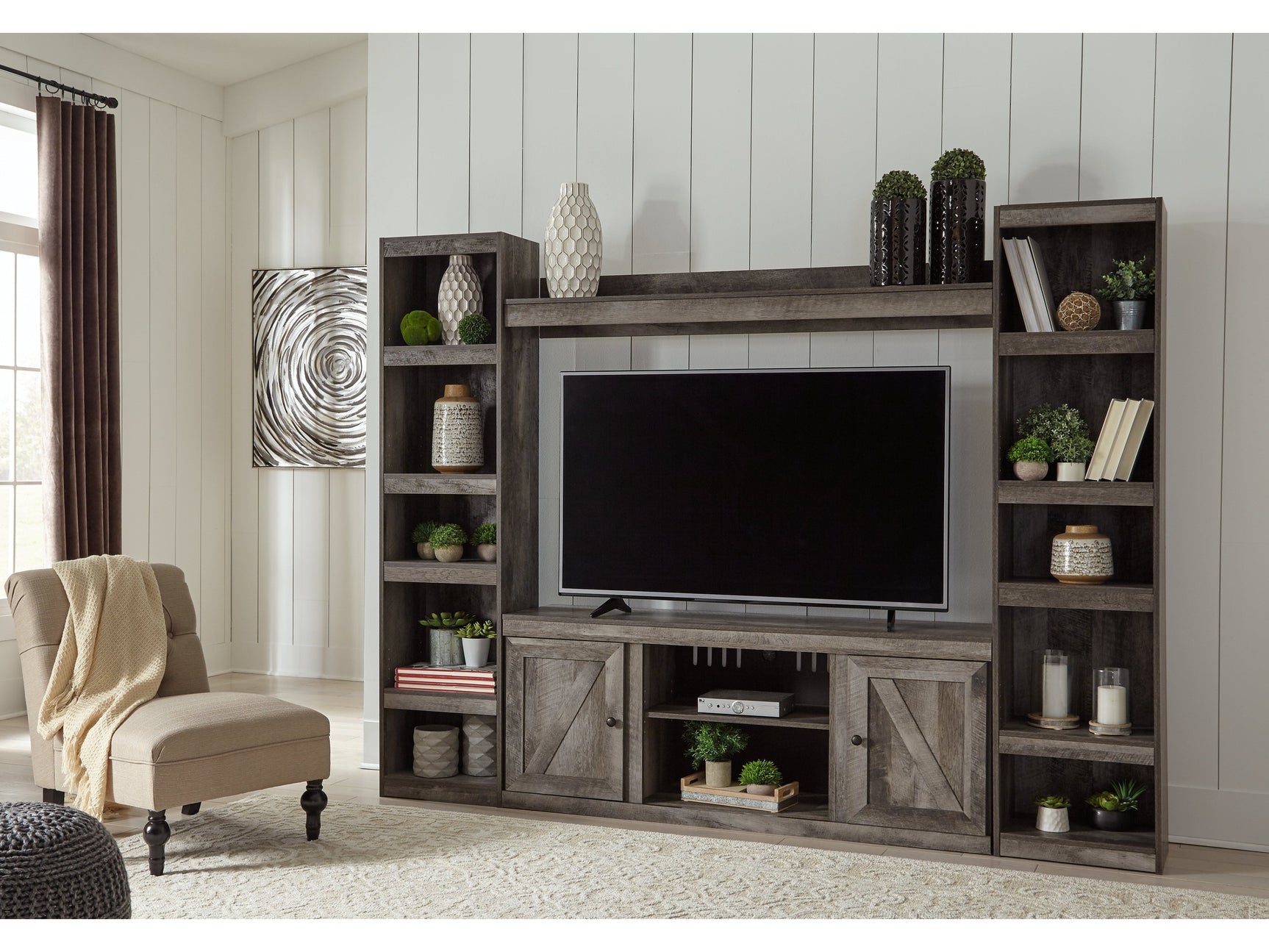 Wynnlow Gray 4-Piece Entertainment Center (Online Special Price) - Ornate Home
