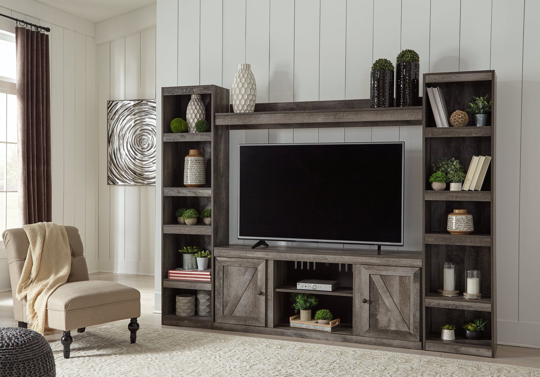 Wynnlow Gray 4-Piece Entertainment Center (Online Special Price) - Ornate Home