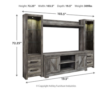 Wynnlow Gray 4-Piece Entertainment Center - Ornate Home
