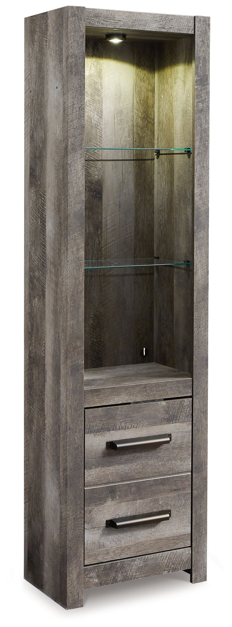 Wynnlow Gray 4-Piece Entertainment Center with Electric Fireplace (Faux glass crystals) - Ornate Home