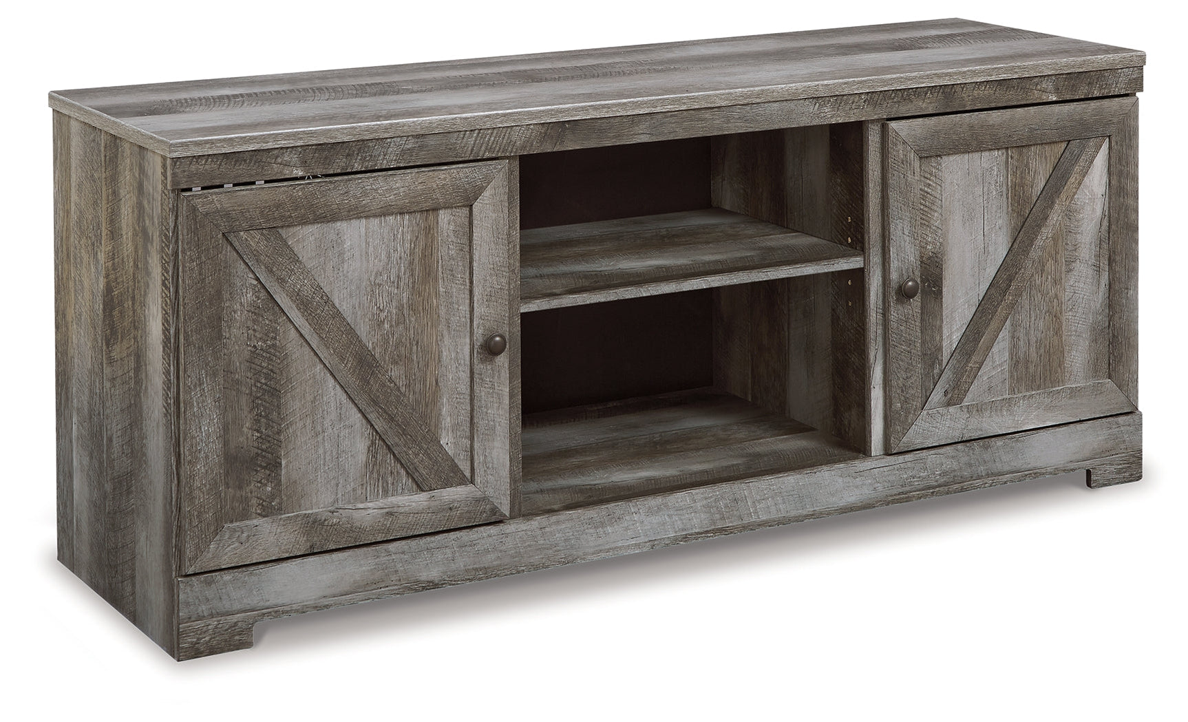 Wynnlow Gray 63" TV Stand w/Fireplace Option (Online Special Price) - Ornate Home
