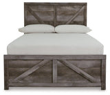 Wynnlow Gray Full Crossbuck Panel Bed & 2 Chests (Online Special Price) - Ornate Home