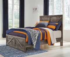 Wynnlow Gray Full Crossbuck Panel Bed, Dresser and Mirror - Ornate Home