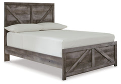 Wynnlow Gray Full Crossbuck Panel Bed - Ornate Home