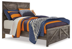Wynnlow Gray Full Crossbuck Panel Bed - Ornate Home