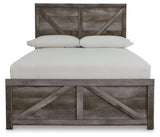 Wynnlow Gray Full Crossbuck Panel Bed - Ornate Home