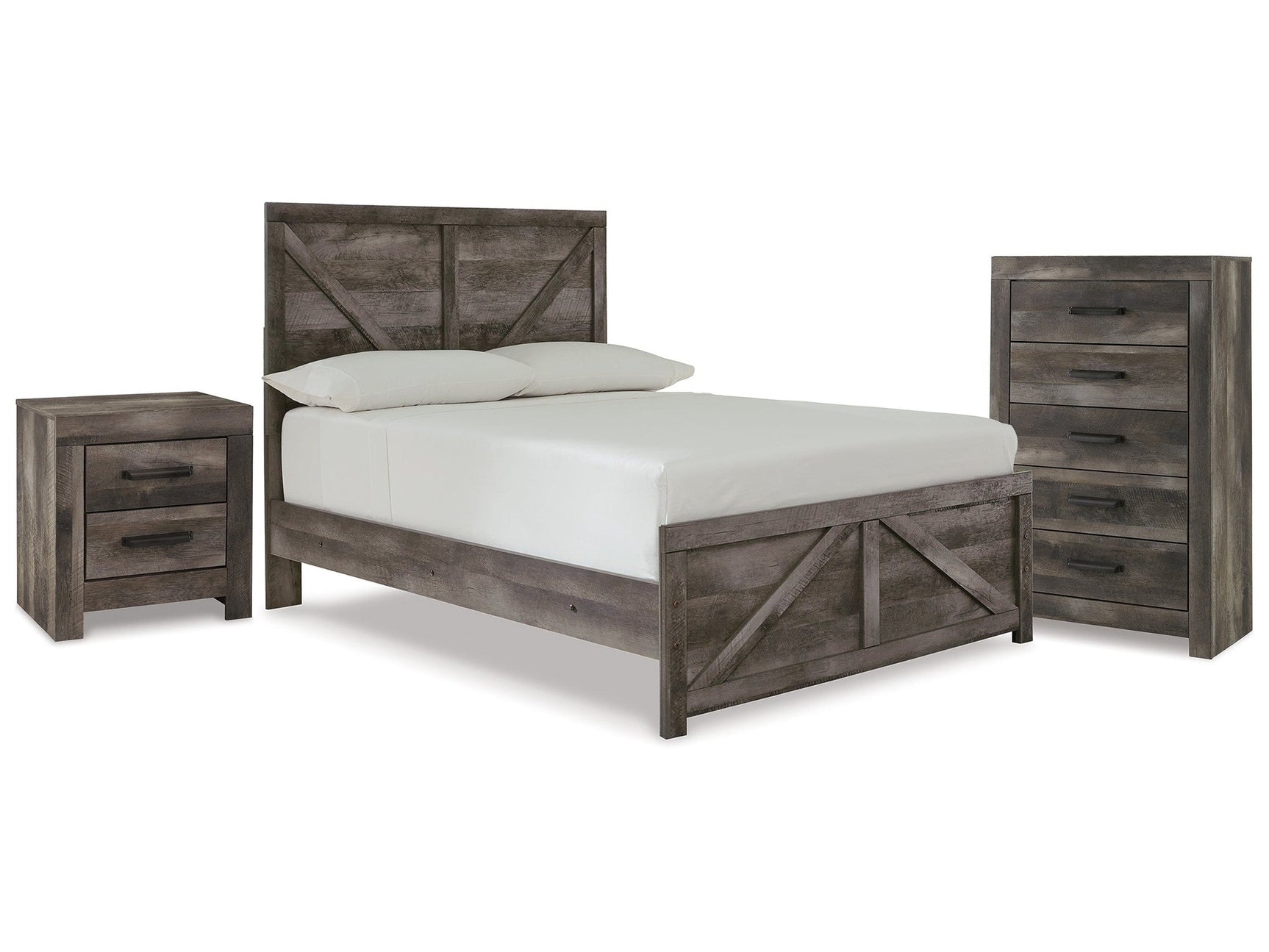 Wynnlow Gray Full Panel Bed & Chest & Nightstand (Online Special Price) - Ornate Home