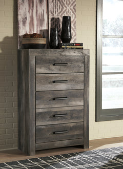 Wynnlow Gray Full Panel Bed & Chest & Nightstand - Ornate Home