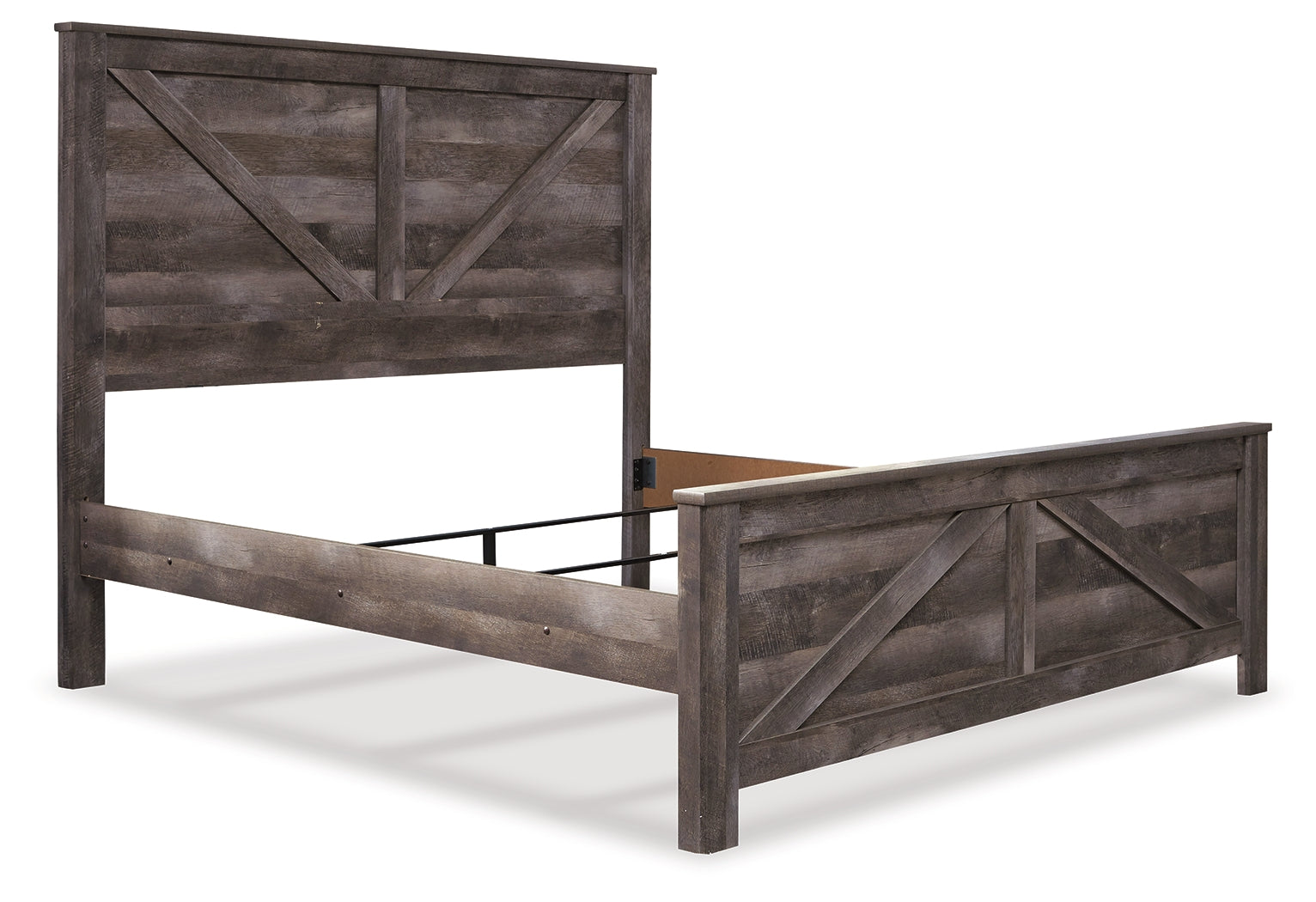 Wynnlow Gray King Crossbuck Panel Bed (Online Special Price) - Ornate Home
