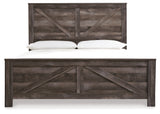 Wynnlow Gray King Crossbuck Panel Bed (Online Special Price) - Ornate Home