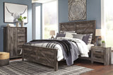 Wynnlow Gray King Crossbuck Panel Bed (Online Special Price) - Ornate Home