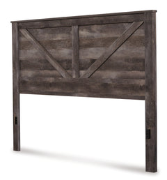 Wynnlow Gray King Crossbuck Panel Bed - Ornate Home
