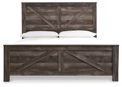 Wynnlow Gray King Crossbuck Panel Bed - Ornate Home