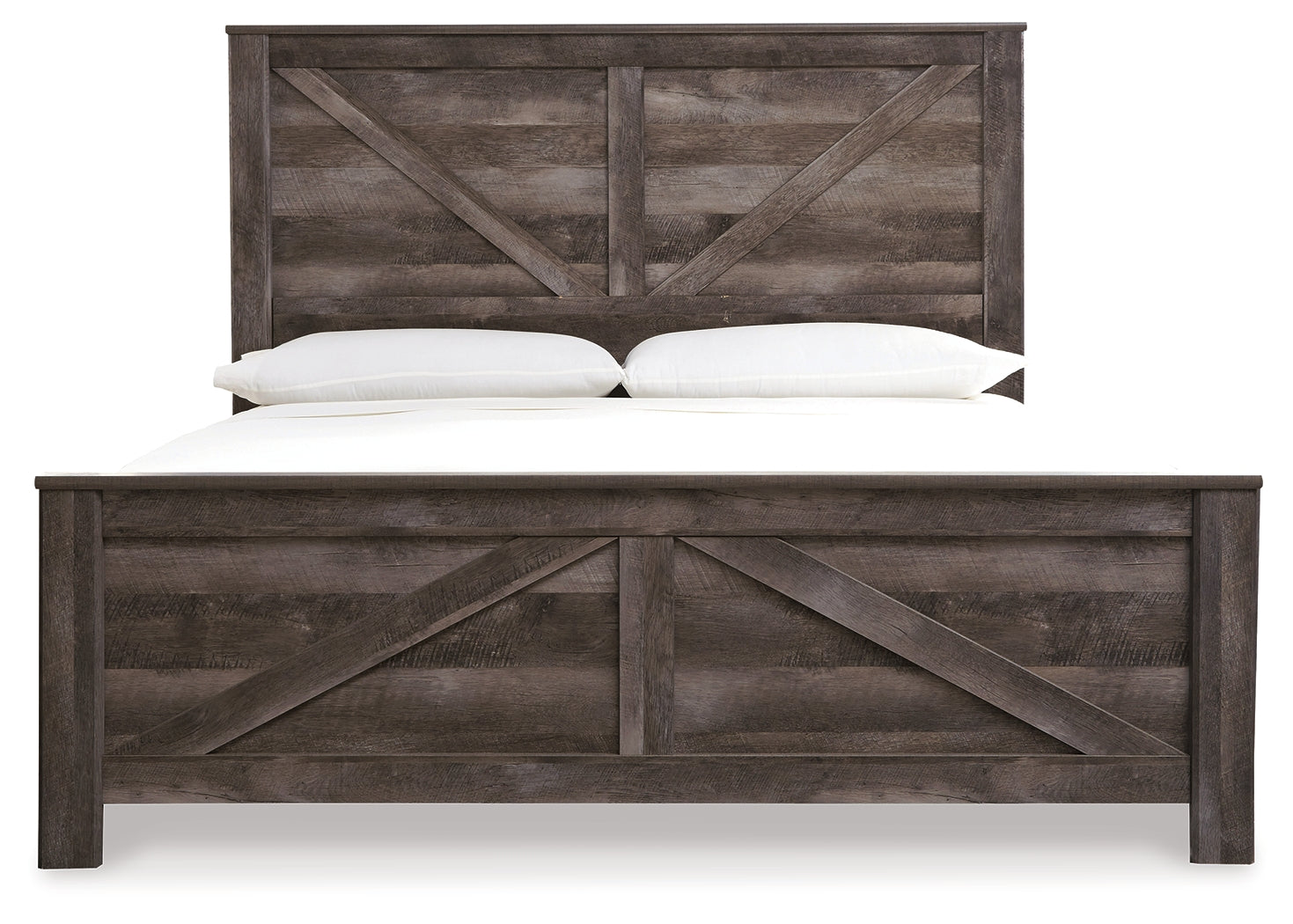 Wynnlow Gray King Crossbuck Panel Bedroom Set with Chest - Ornate Home