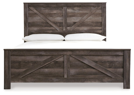 Wynnlow Gray King Crossbuck Panel Bedroom Set with Chest - Ornate Home