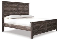 Wynnlow Gray King Crossbuck Panel Bedroom Set with Chest - Ornate Home