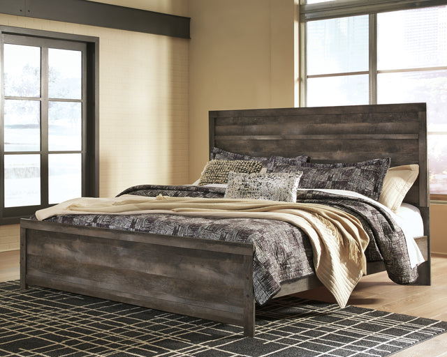 Wynnlow Gray King Panel Bed - Ornate Home