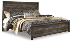 Wynnlow Gray King Panel Bedroom Set with Mirrored Dresser and Nightstand - Ornate Home