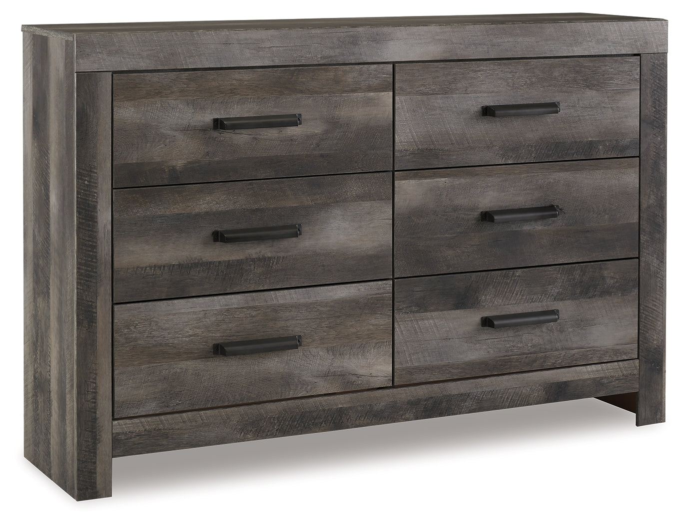 Wynnlow Gray King Panel Bedroom Set with Mirrored Dresser and Nightstand - Ornate Home