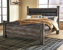 Wynnlow Gray King Poster Bed - Ornate Home