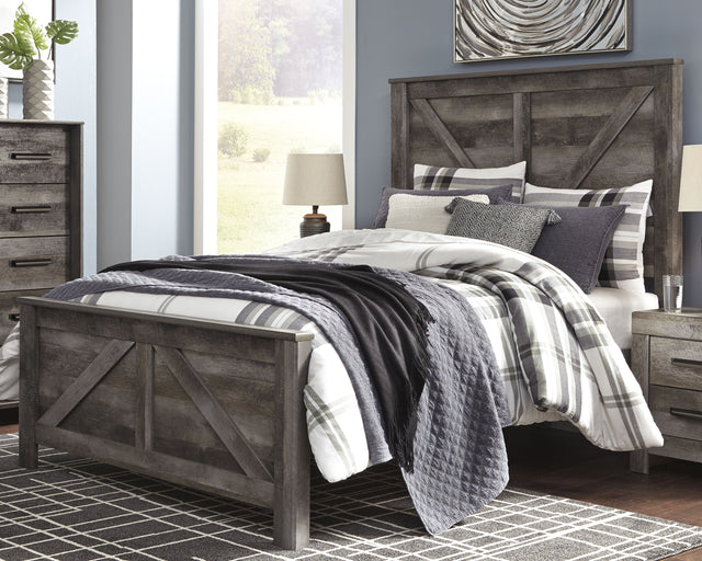 Wynnlow Gray Queen Crossbuck Panel Bed (Online Special Price) - Ornate Home