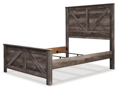 Wynnlow Gray Queen Crossbuck Panel Bed - Ornate Home