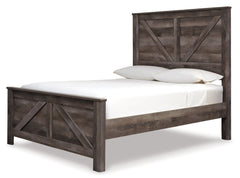 Wynnlow Gray Queen Crossbuck Panel Bed - Ornate Home
