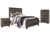 Wynnlow Gray Queen Crossbuck Panel Bedroom Set with Chest and Nightstand (Online Special Price) - Ornate Home