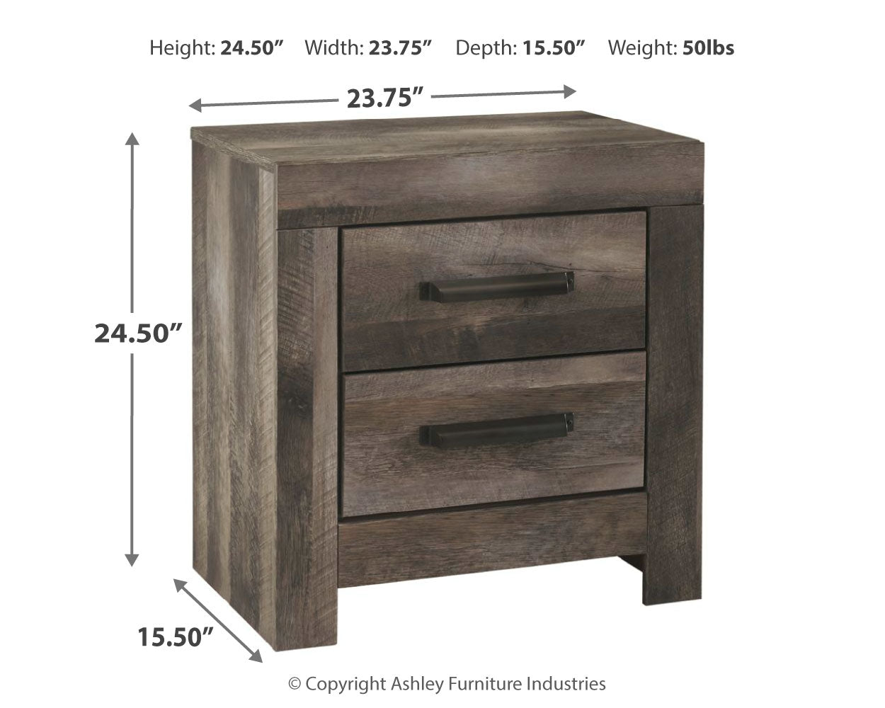 Wynnlow Gray Queen Panel Bedroom Set with Mirrored Dresser and Nightstand (Online Special Price) - Ornate Home