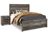 Wynnlow Gray Queen Panel Bedroom Set with Nightstand - Ornate Home