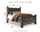 Wynnlow Gray Queen Poster Bedroom Set with Chest and 2 Nightstands (Online Special Price) - Ornate Home