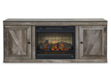Wynnlow Gray TV Stand with Electric Fireplace (Online Special Price) - Ornate Home