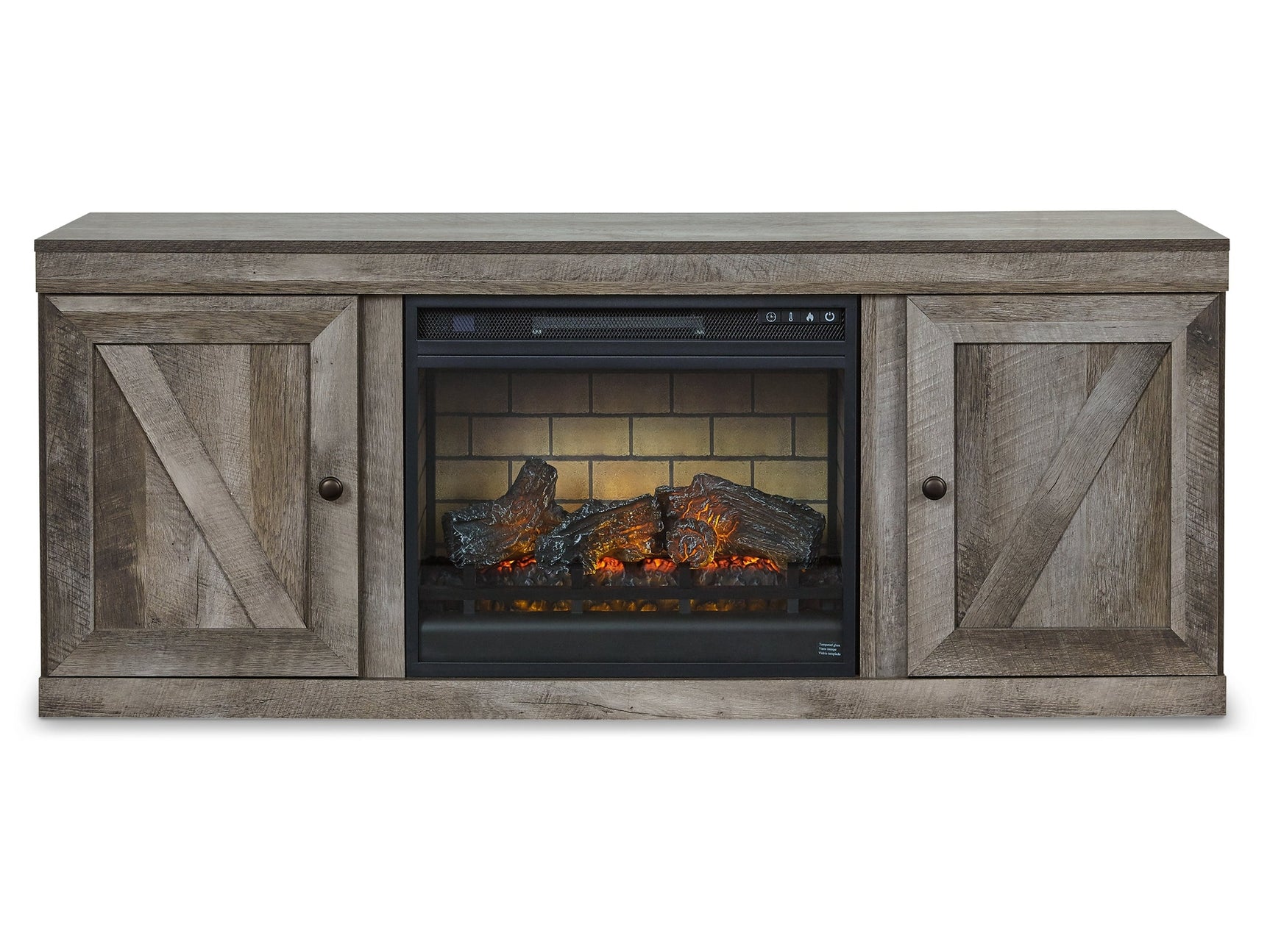 Wynnlow Gray TV Stand with Electric Fireplace (Online Special Price) - Ornate Home