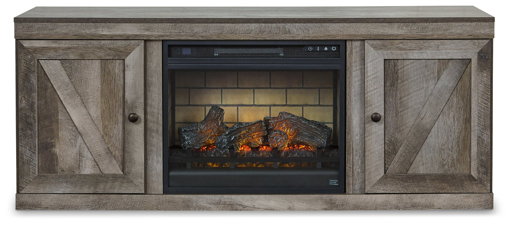 Wynnlow Gray TV Stand with Electric Fireplace (Online Special Price) - Ornate Home