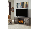 Wynnlow Gray TV Stand with Electric Fireplace - Ornate Home