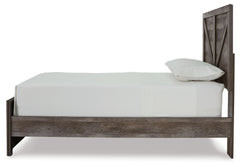 Wynnlow Gray Twin Crossbuck Panel Bed, Dresser and Mirror - Ornate Home