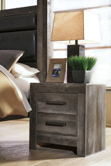 Wynnlow Gray Twin Crossbuck Panel Bed and 2 Nightstands - Ornate Home