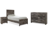 Wynnlow Gray Twin Panel Bed & Dresser & Nightstand (Online Special Price) - Ornate Home