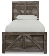 Wynnlow Gray Twin Panel Bed & Dresser & Nightstand (Online Special Price) - Ornate Home